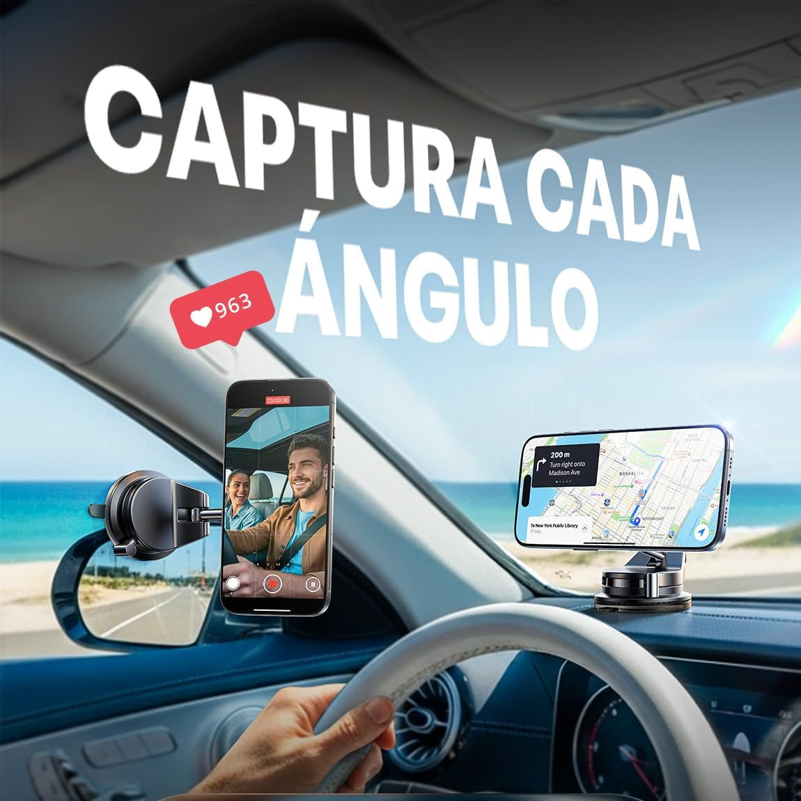 Pon Tu Móvil Donde Sea Con Nuestro Soporte Pro™ Magnético Con Succión