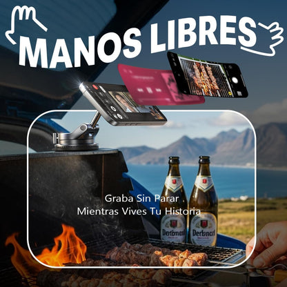Pon Tu Móvil Donde Sea Con Nuestro Soporte Pro™ Magnético Con Succión