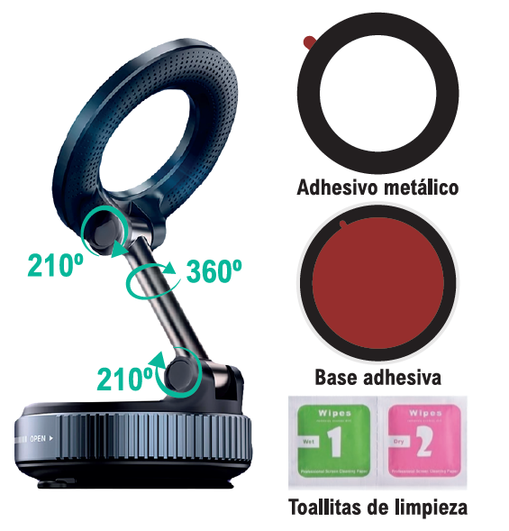Pon Tu Móvil Donde Sea Con Nuestro Soporte Pro™ Magnético Con Succión