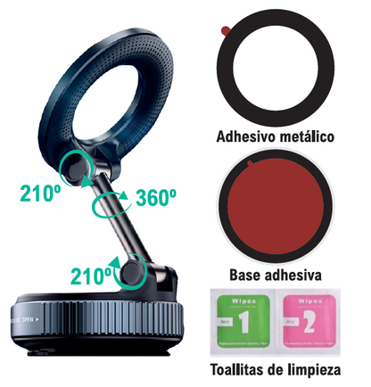 Pon Tu Móvil Donde Sea Con Nuestro Soporte Pro™ Magnético Con Succión